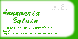 annamaria balvin business card